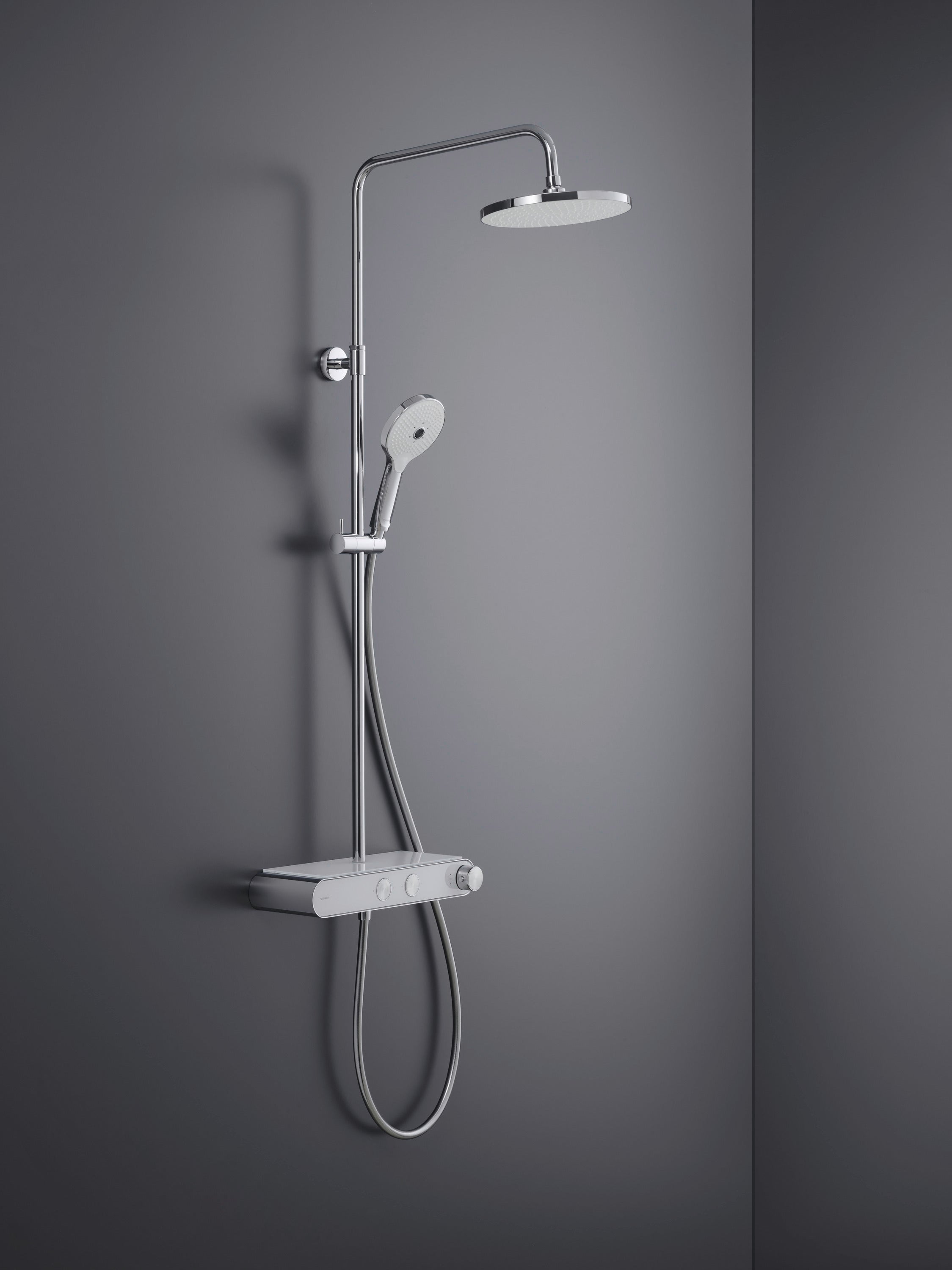 Duravit system prysznicowy z termostatem i półką szklaną