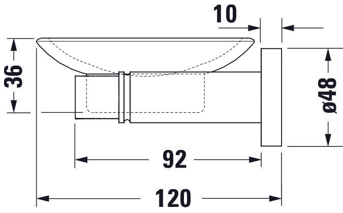 Duravit D-Code mydelniczka Ø10 cm na 1 mydło