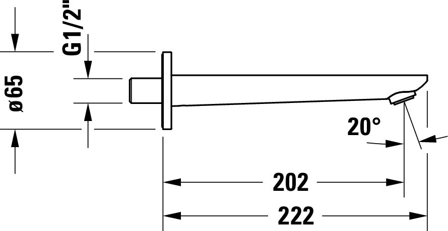 Wylewka wannowa Duravit Wave