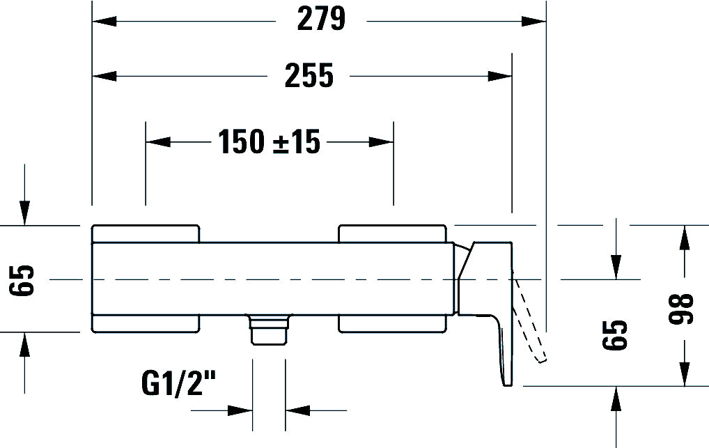 Duravit Manhattan jednouchwytowa bateria prysznicowa