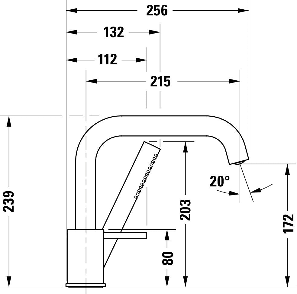 3-otworowa bateria wannowa Duravit Circle