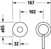 Jednouchwytowa bateria umywalkowa podtynkowa Duravit Circle