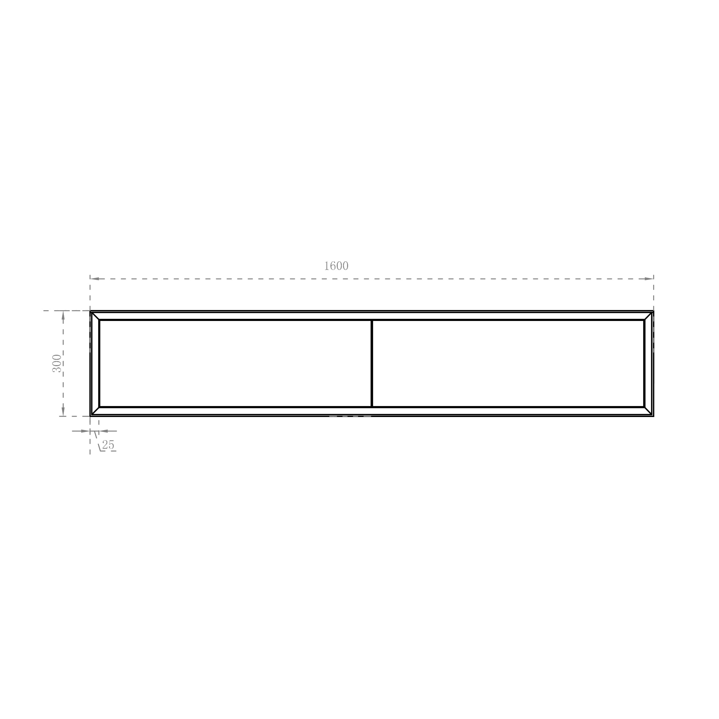 Szafka łazienkowa Sideboard Fiona Slim 160 cm Biała Matowa