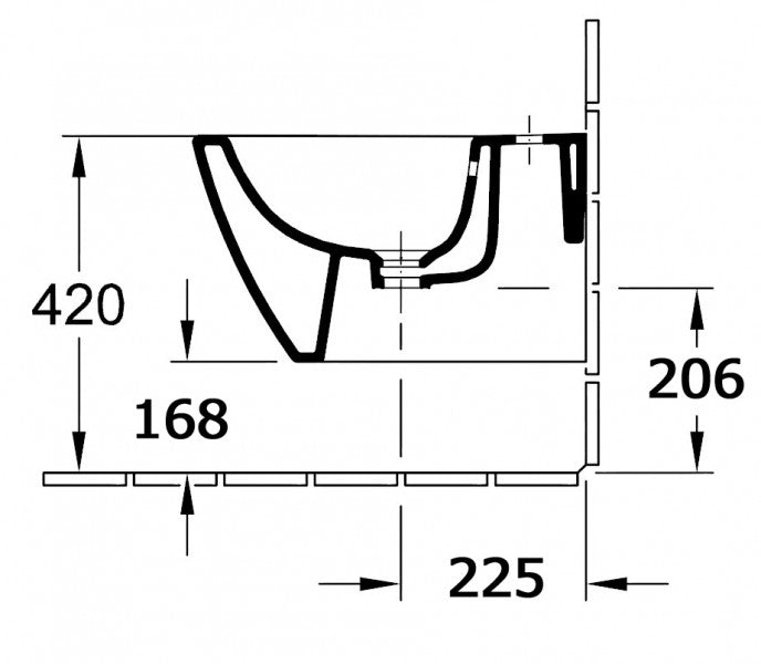 Bidet ścienne wiszące CH2019V