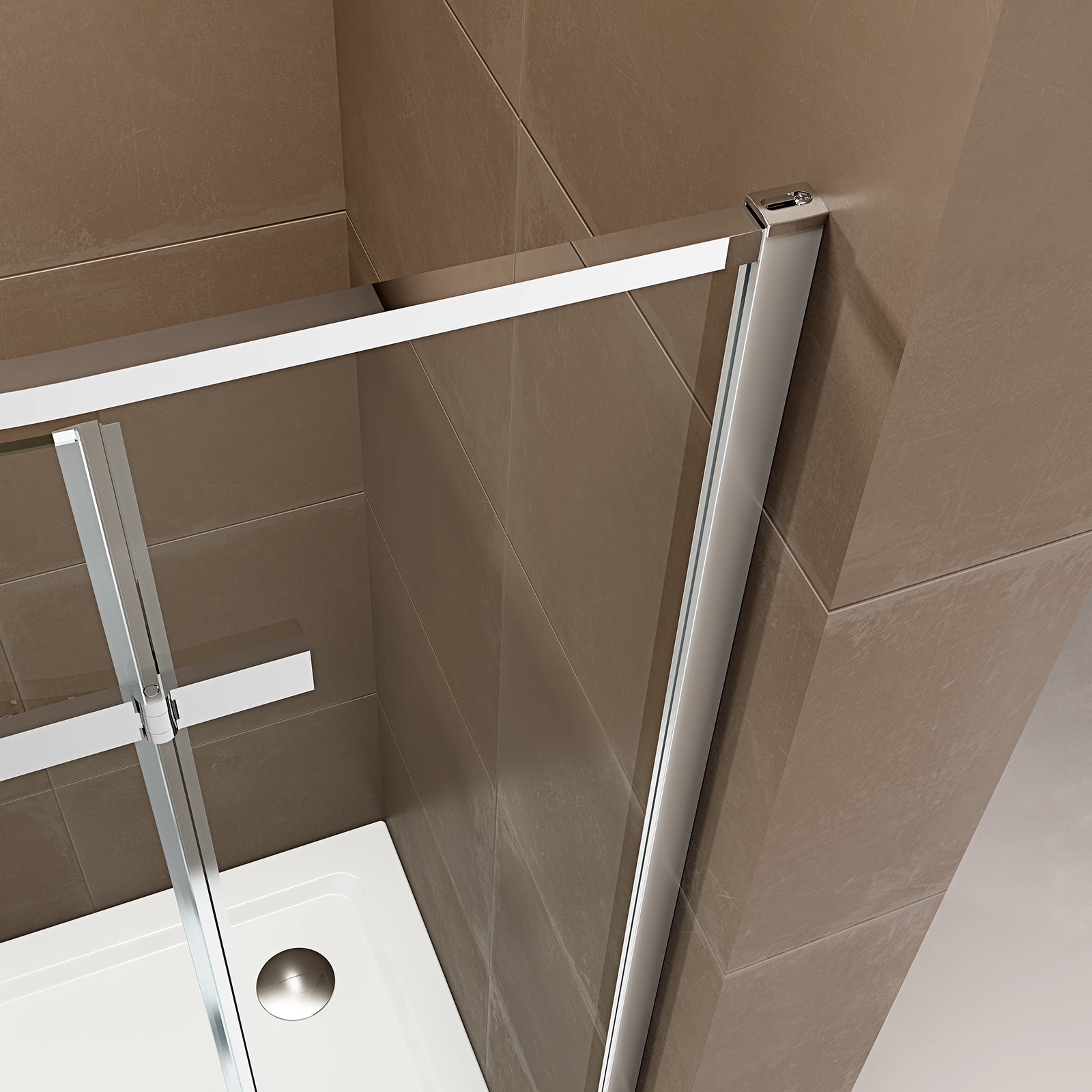 Kabina prysznicowa półokrągła EX406A drzwi uchylne