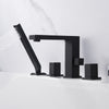 Bateria wannowa 4-otworowa 6081B dwuuchwytowa czarna