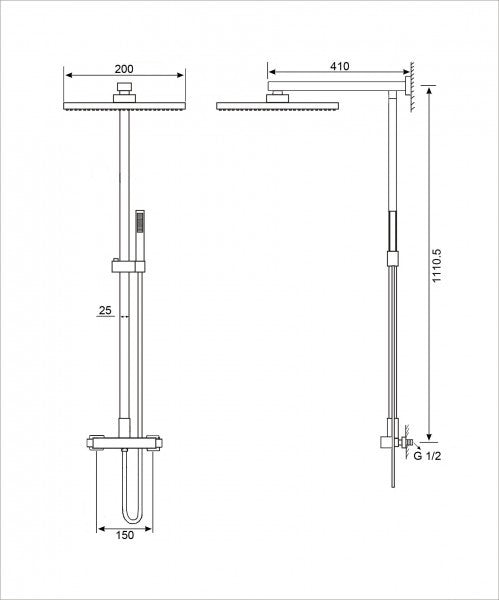 Zestaw prysznicowy 8921B BASIC z termostatem SEDAL