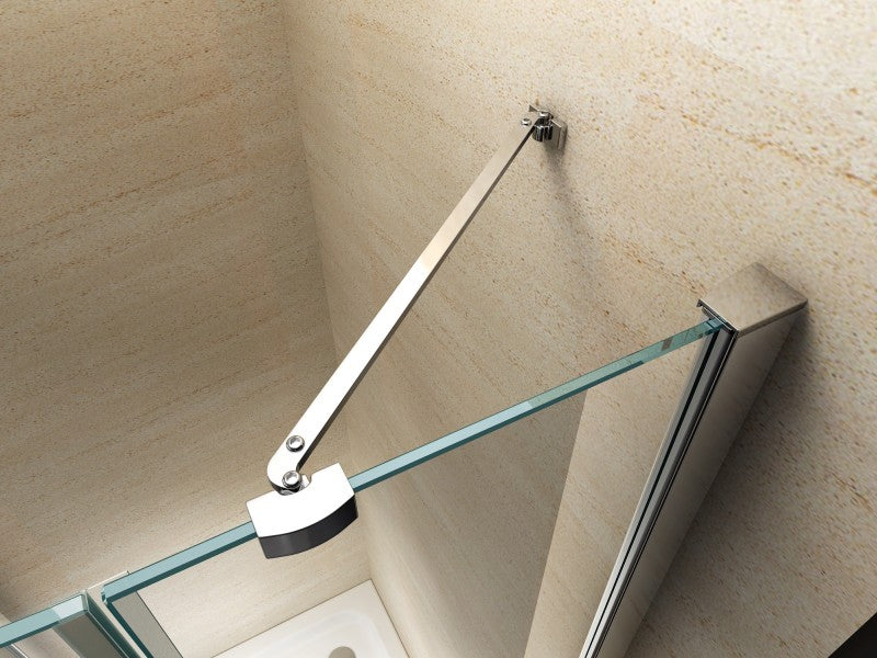 Półokrągła kabina prysznicowa EX406 - szkło ESG 8 mm z powłoką Nano - 90 x 90 x 195 cm