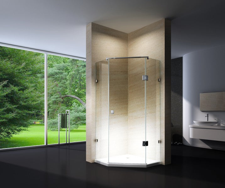 Kabina prysznicowa pięciokątna EX415 szkło z powłoką NANO 8mm – 90 x 90 x 195 cm
