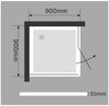 Kabina prysznicowa narożna EX416 szkło bezpieczne ESG 8 mm – 90 x 90 x 195 cm – z brodzikiem