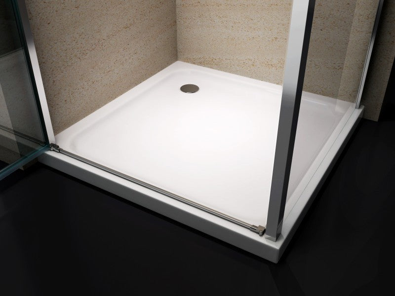 Kabina prysznicowa narożna EX416 szkło bezpieczne ESG 8 mm – 90 x 90 x 195 cm – z brodzikiem