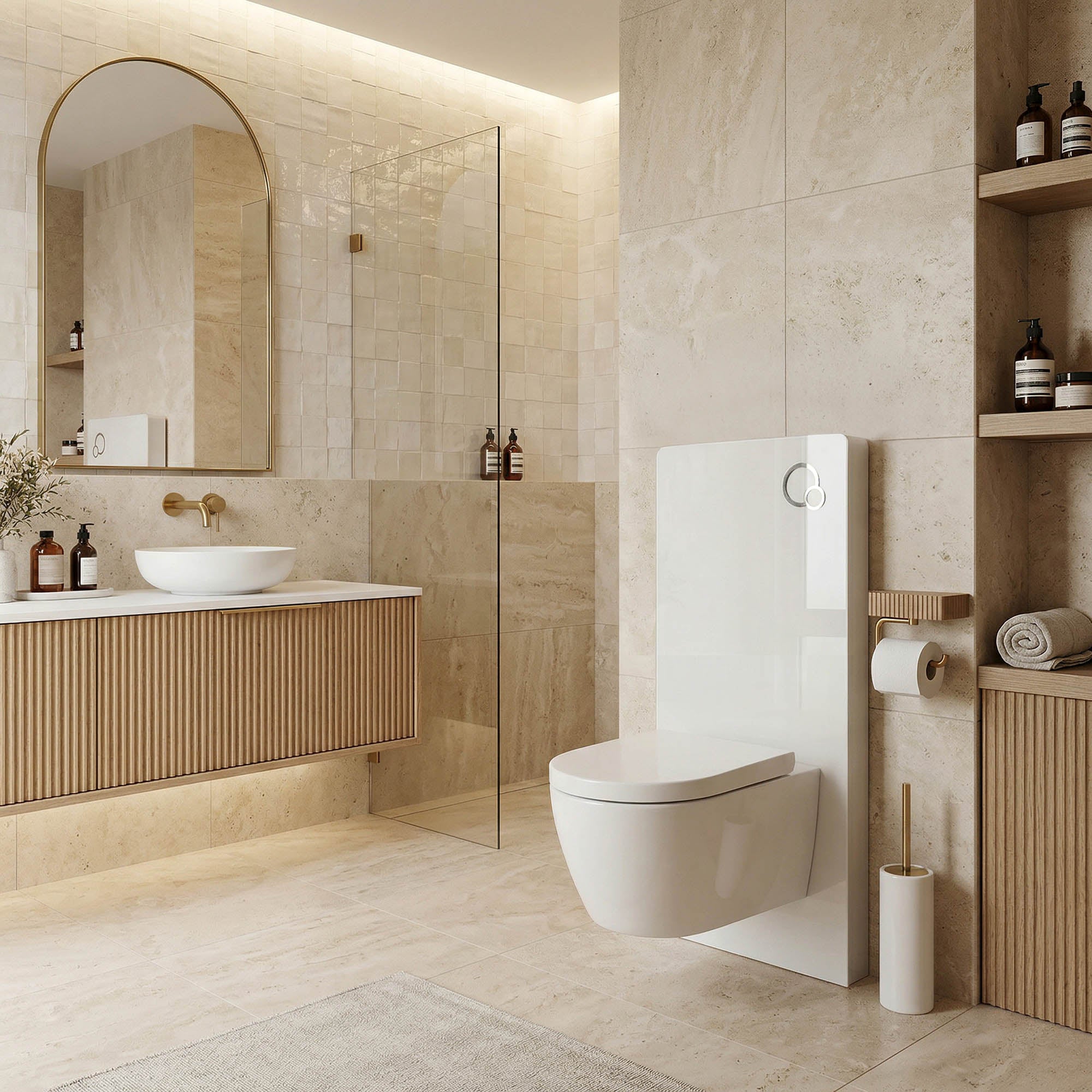 Moduł sanitarny 805 do toalety wiszącej – biały