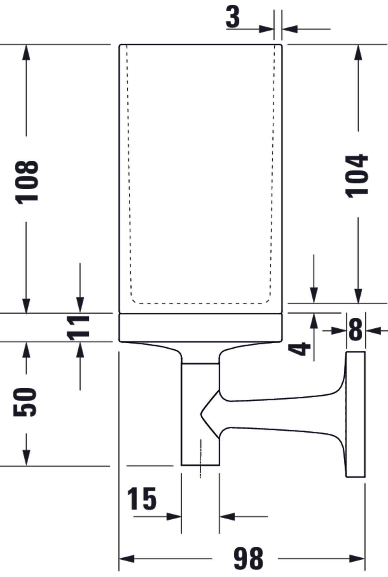 Duravit Starck T kubek na szczoteczki do zębów