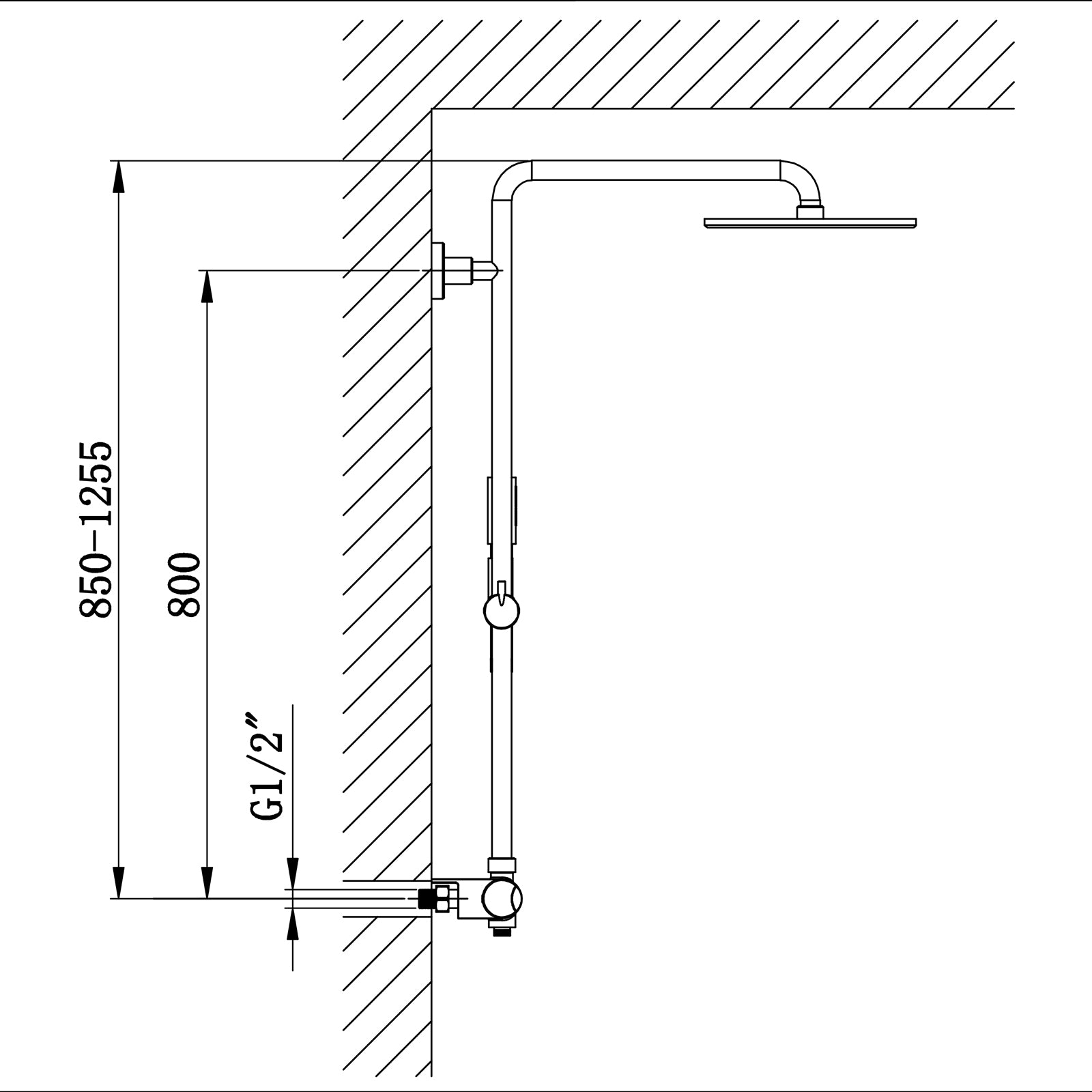 Zestaw prysznicowy z termostatem 8221 BASIC