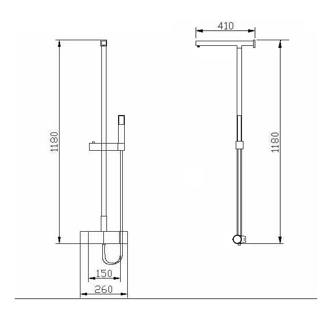 Zestaw prysznicowy z termostatem 8821C BASIC