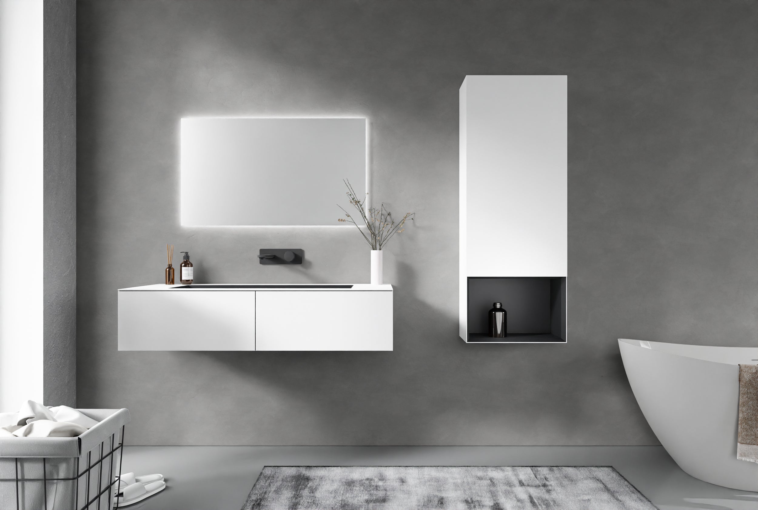 Szafka wysoka ARCTIC 480 White Softtouch