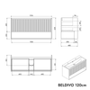 Zestaw mebli łazienkowych BELDIVO 120 cm