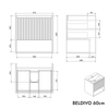 Zestaw mebli łazienkowych BELDIVO 60 cm