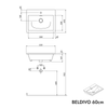 Zestaw mebli łazienkowych BELDIVO 60 cm