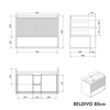 Zestaw mebli łazienkowych BELDIVO 80 cm