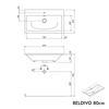 Zestaw mebli łazienkowych BELDIVO 80 cm