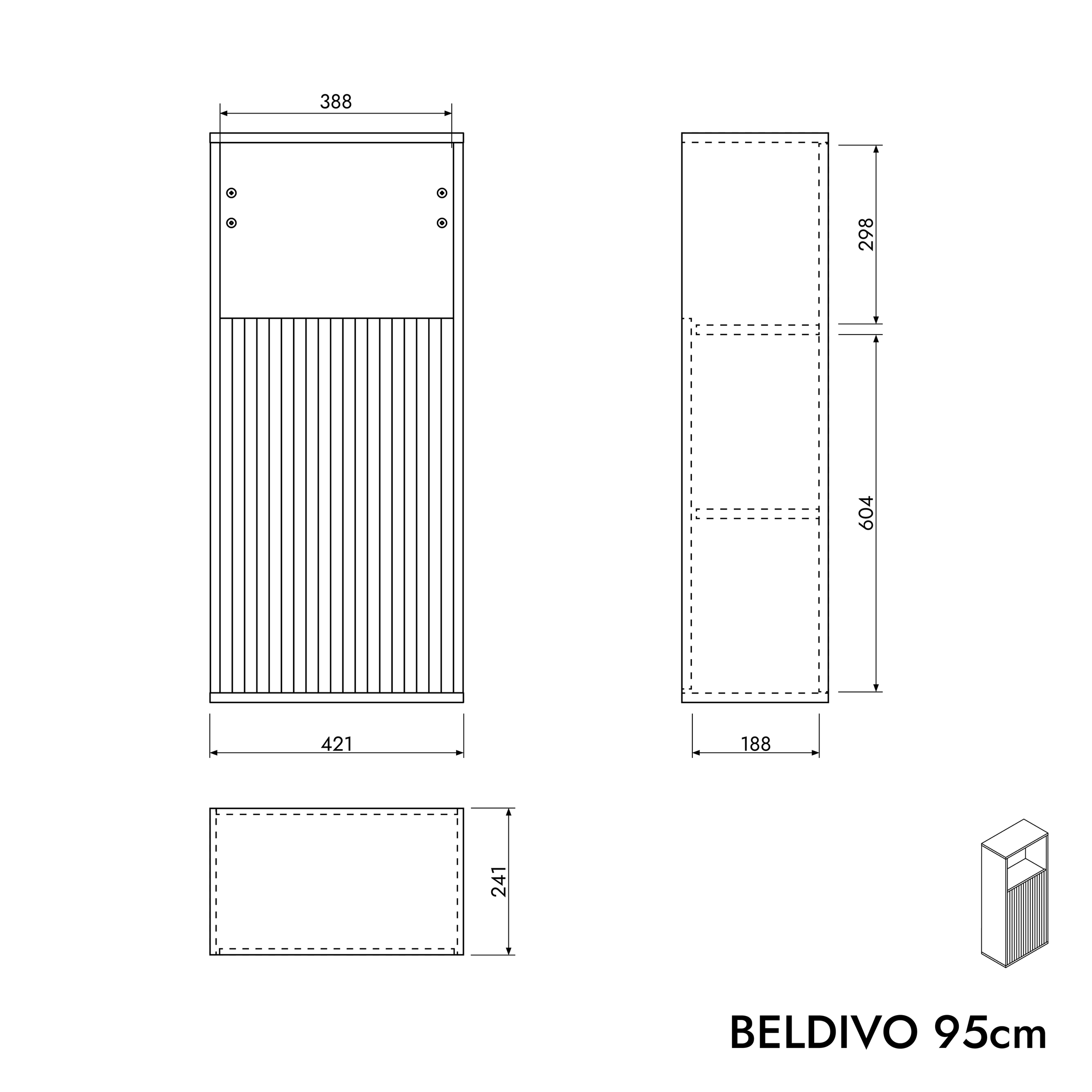 Zestaw mebli łazienkowych BELDIVO 60 cm