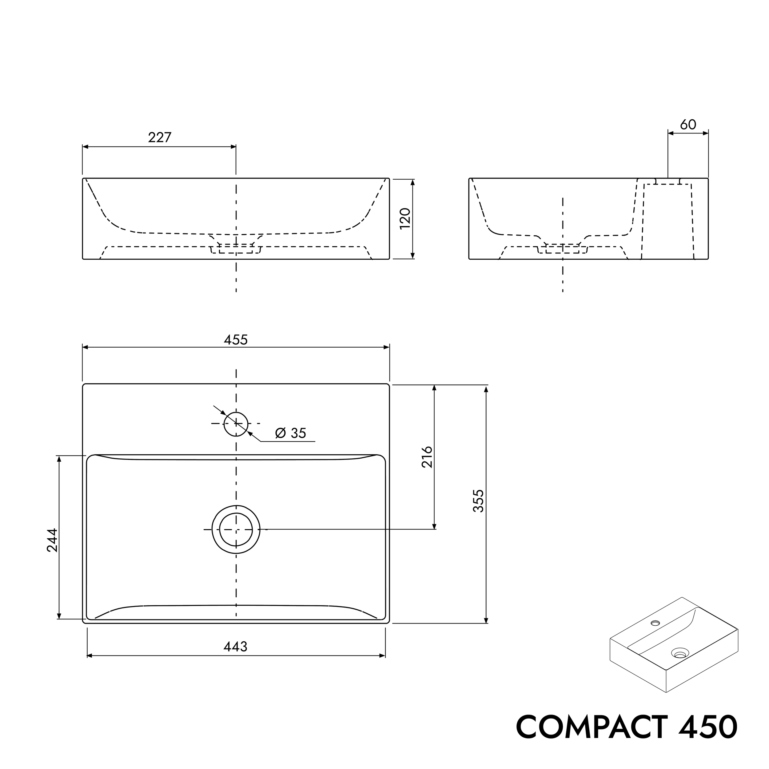 Szafka podumywalkowa WC COMPACT 450