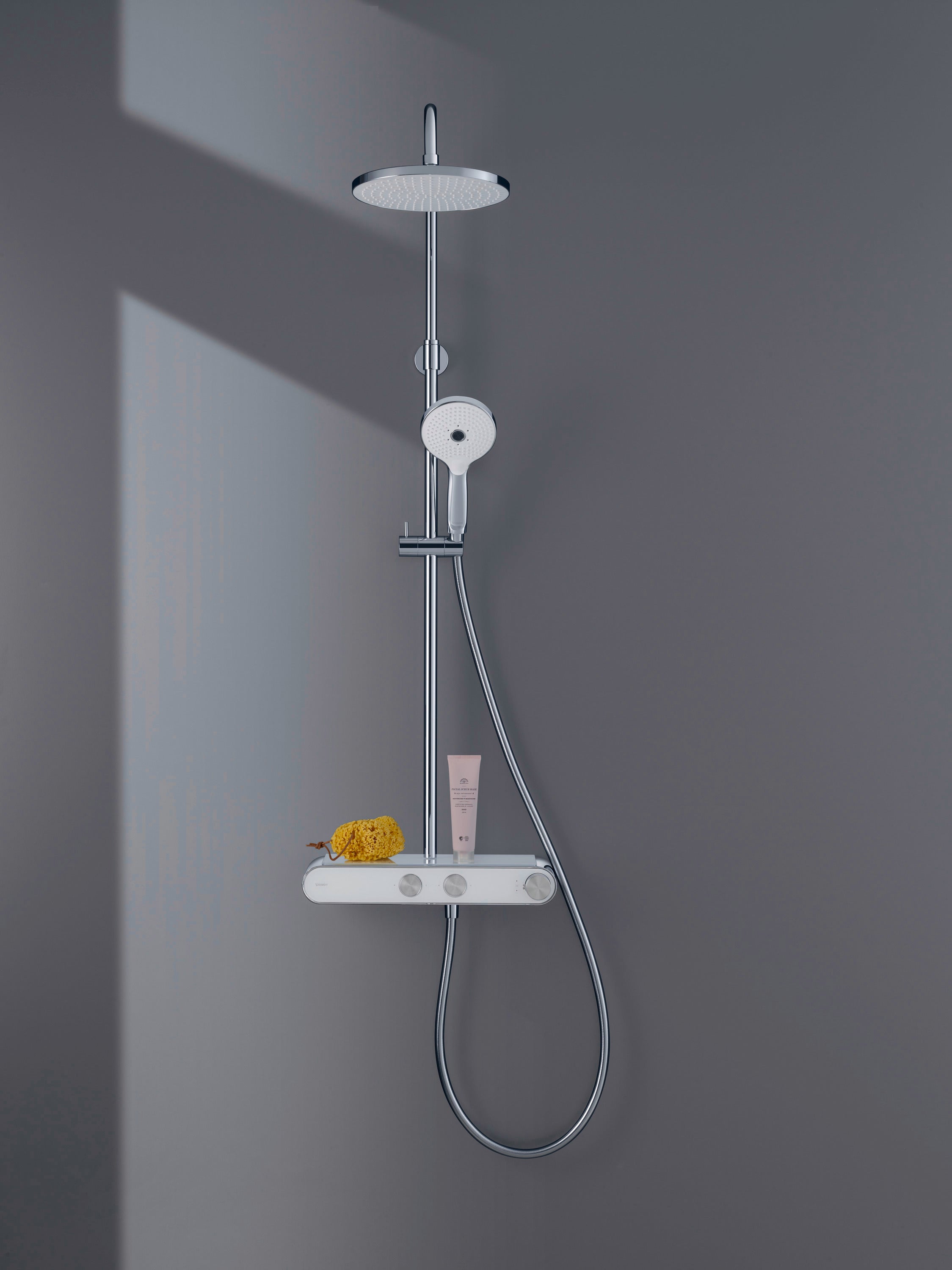 Duravit system prysznicowy z termostatem i półką szklaną
