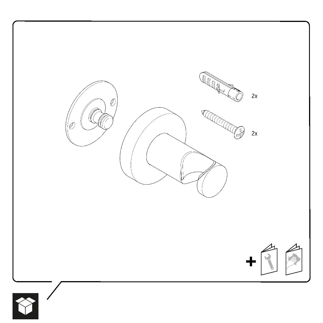 Duravit uniwersalny uchwyt prysznicowy
