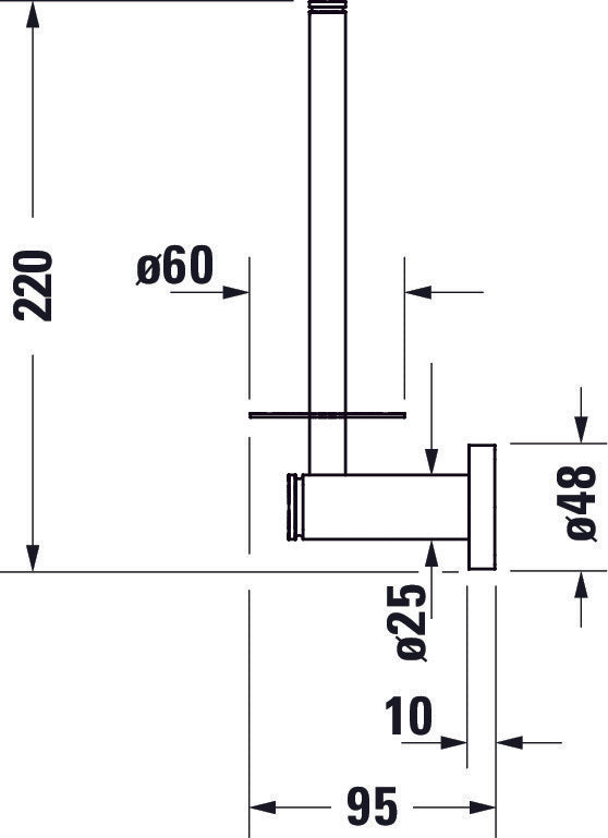 Duravit D-Code uchwyt na zapasowe rolki