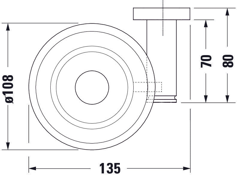Duravit D-Code mydelniczka Ø10 cm na 1 mydło