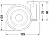 Duravit D-Code mydelniczka Ø10 cm na 1 mydło