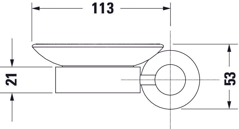 Duravit D-Code mydelniczka Ø10 cm na 1 mydło