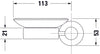 Duravit D-Code mydelniczka Ø10 cm na 1 mydło