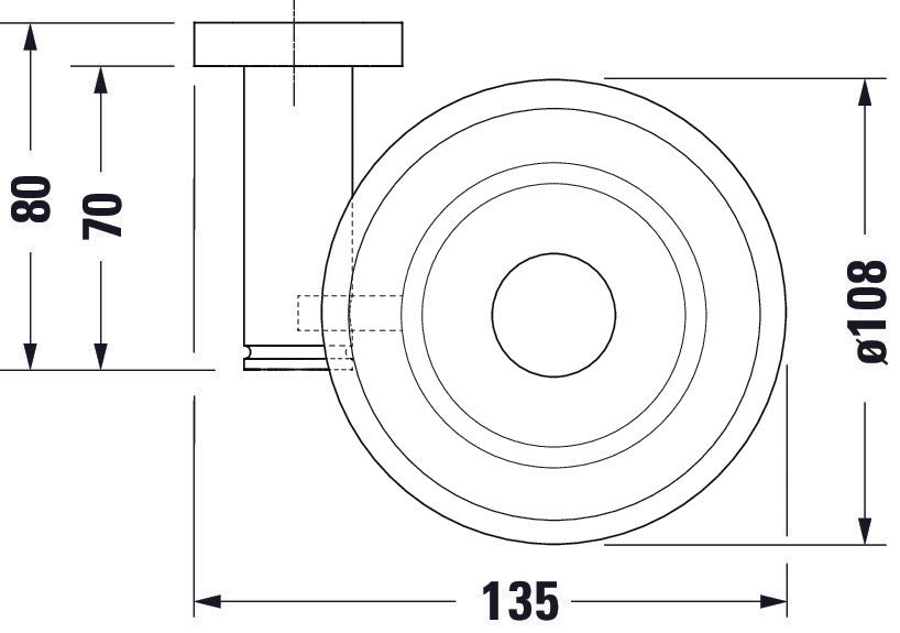 Duravit D-Code mydelniczka Ø10 cm na 1 mydło 