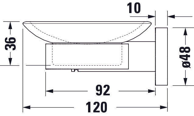 Duravit D-Code mydelniczka Ø10 cm na 1 mydło 