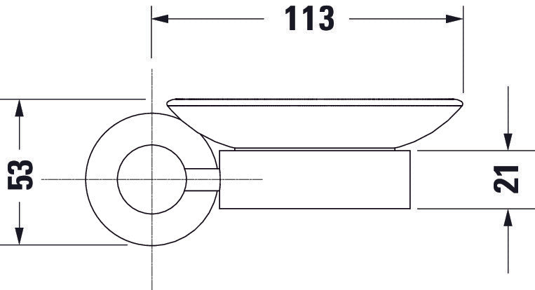Duravit D-Code mydelniczka Ø10 cm na 1 mydło 