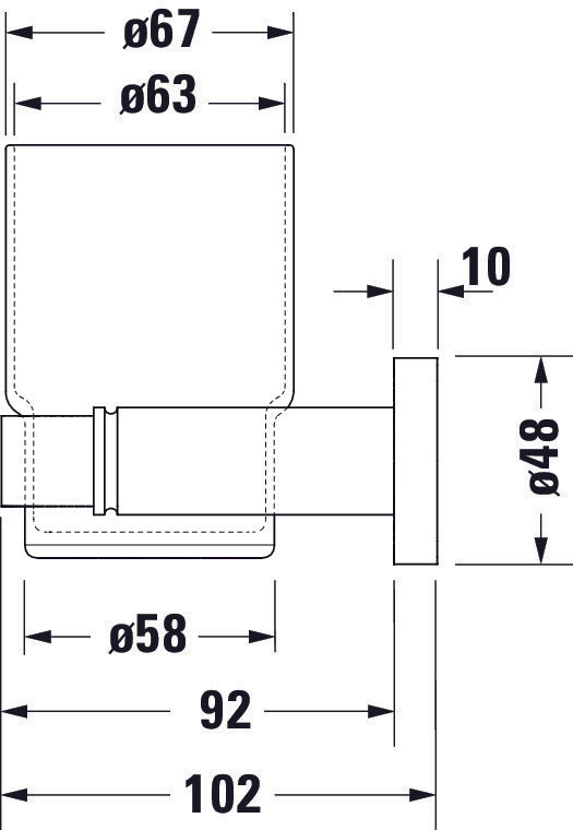Duravit D-Code kubek na szczoteczki do zębów