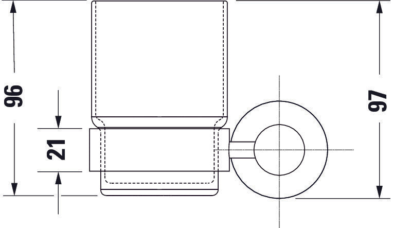 Duravit D-Code kubek na szczoteczki do zębów