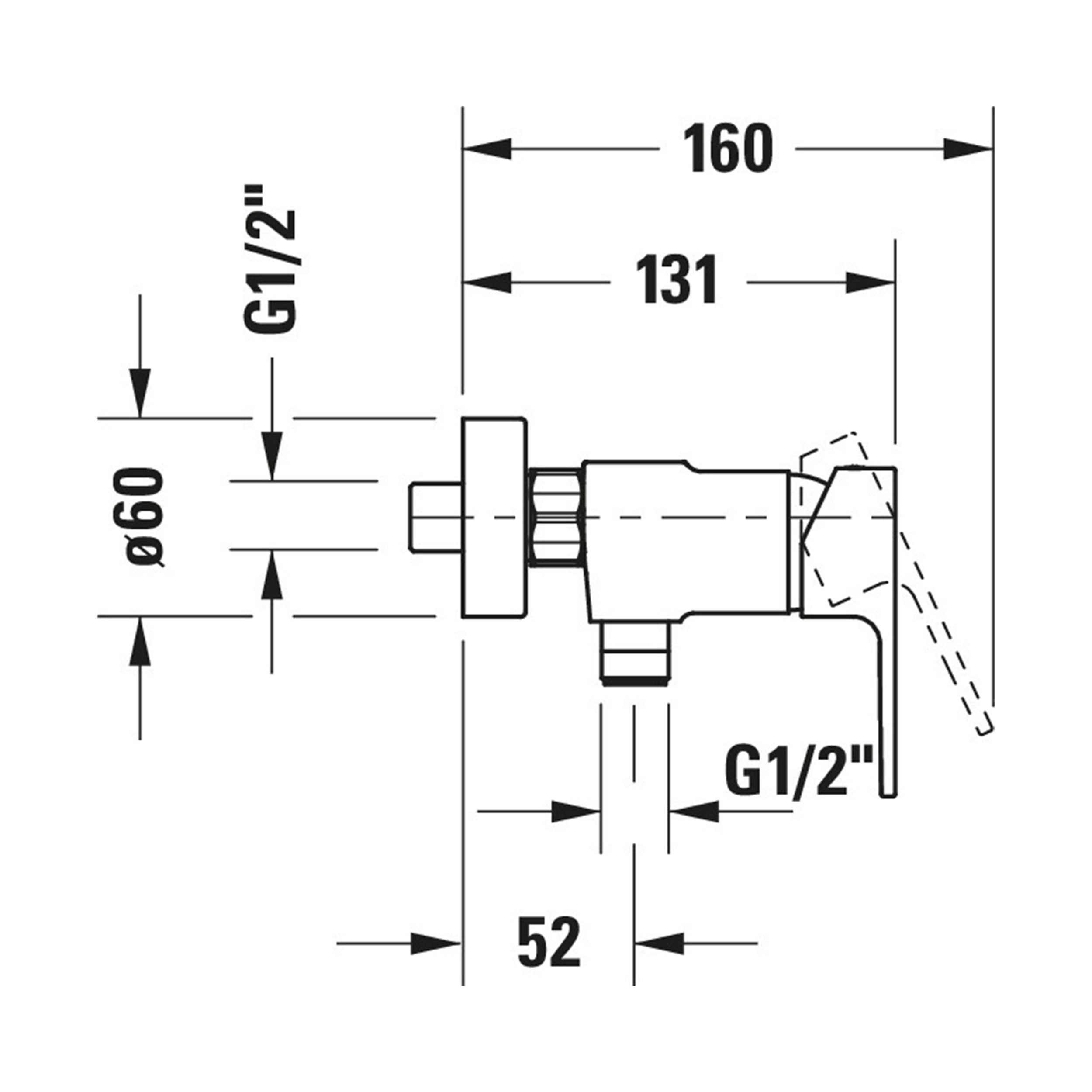 Duravit B.3 natynkowa bateria prysznicowa