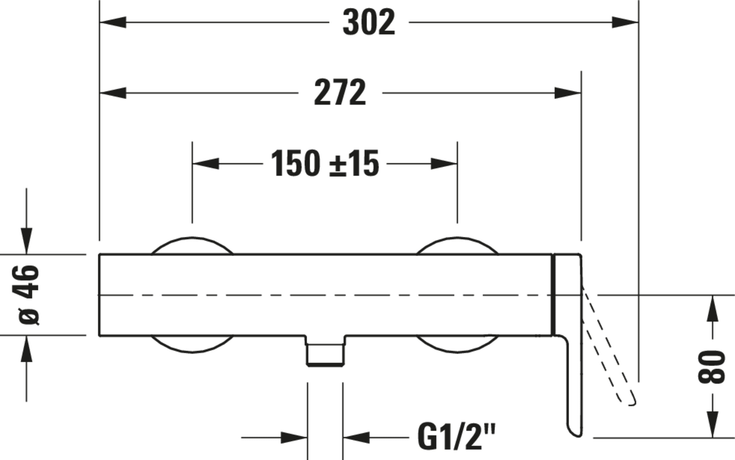 Duravit C.1 jednouchwytowa bateria prysznicowa natynkowa
