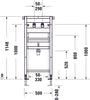 Element montażowy DuraSystem do umywalki, do montażu ściennego 500x170x1148 mm