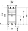 Element montażowy DuraSystem do umywalki, do montażu ściennego 500x170x1148 mm