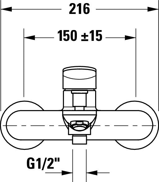 Duravit Wave jednouchwytowa bateria wannowa