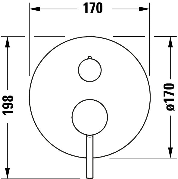 Jednouchwytowa bateria prysznicowa Duravit Circle