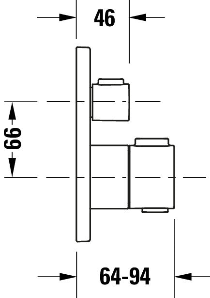 Termostat podtynkowy Duravit