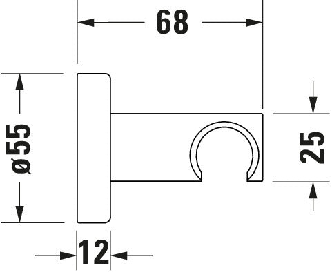 Duravit uniwersalny uchwyt prysznicowy
