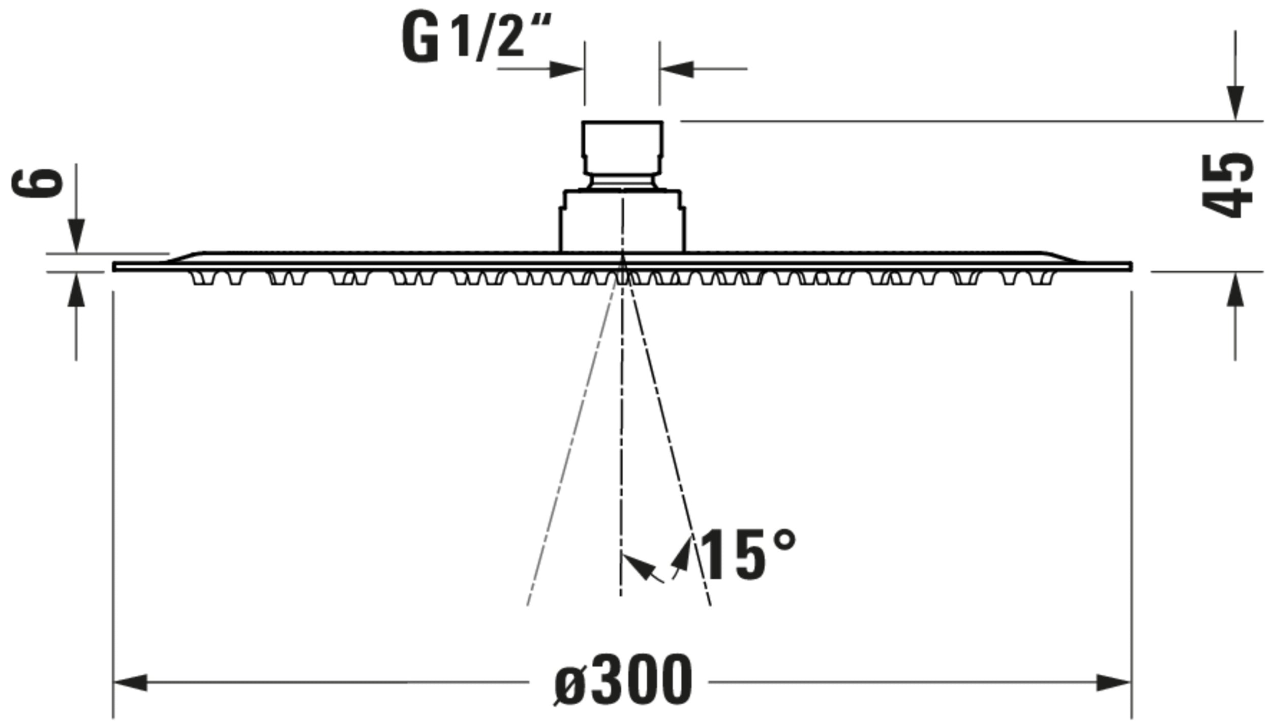 Uniwersalna deszczownica Duravit