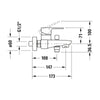 Duravit B.3 bateria wannowa natynkowa