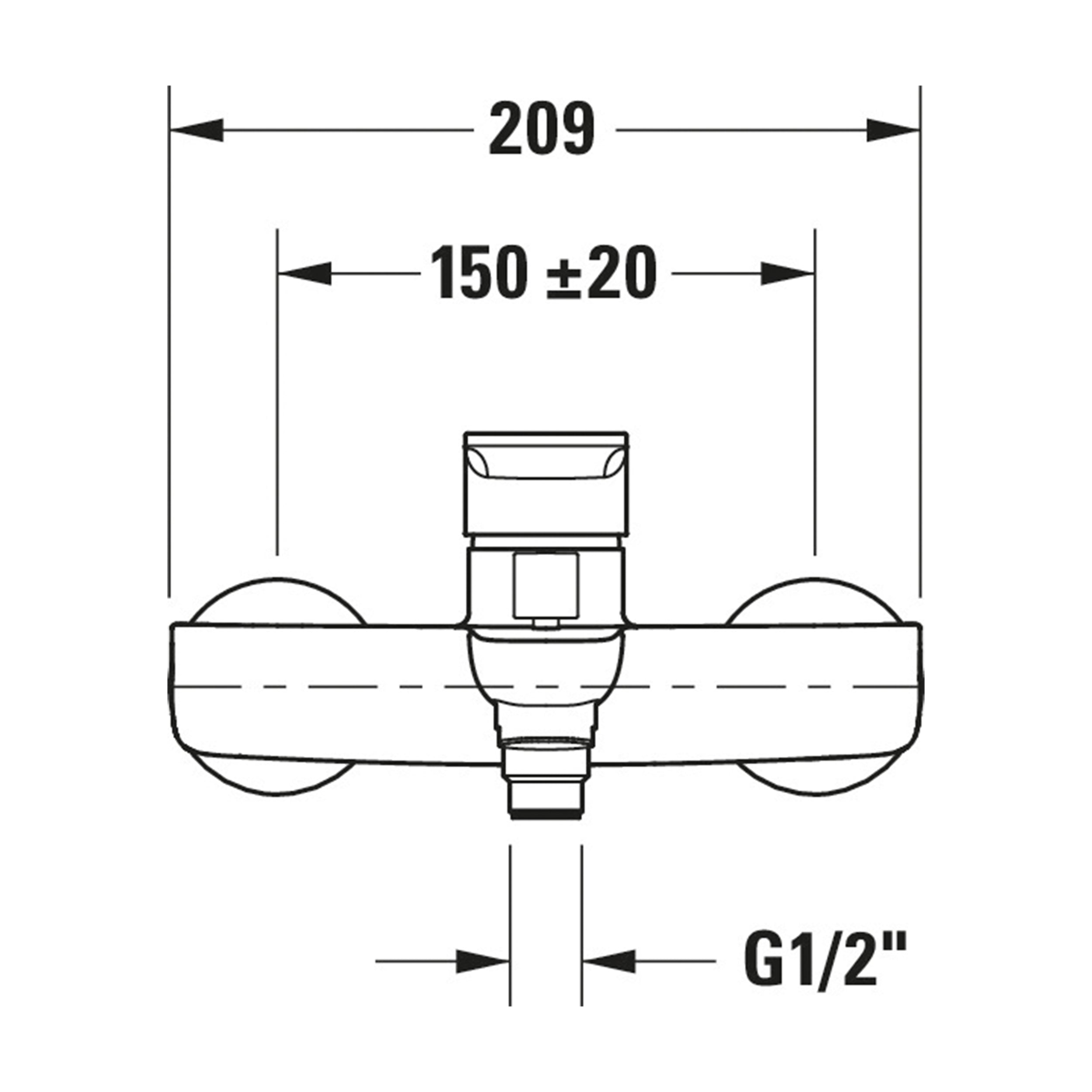 Duravit B.3 bateria wannowa natynkowa
